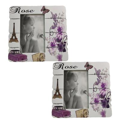 Porta Retrato 10X15 Kit 2 Unidades Decoraçao Moldura Paris