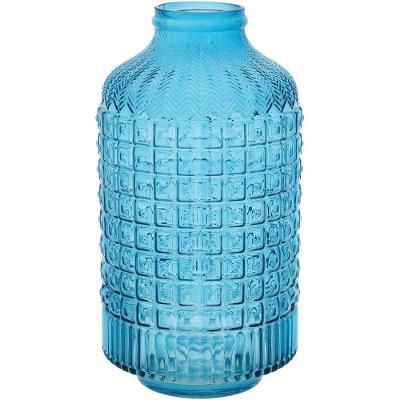 Aimez Garrafa Decorativa 31X17X17Cm Vidro Azul