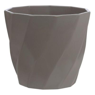Vaso Torcido Decorativo Cinza 12X13,5 Cm - Du0027Rossi