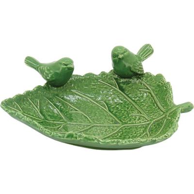 Crispin Adorno 7X20X14Cm Cerâmica Verde Folha