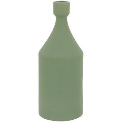Emma Garrafa Decorativa 23X9X9Cm Cerâmica Verde