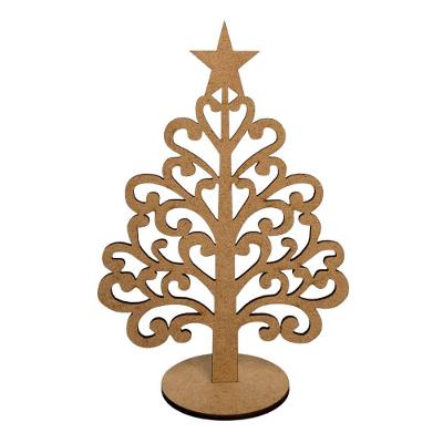 Enfeite árvore De Natal Em Mdf Cru (17x12)