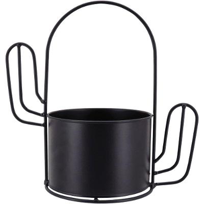 Garden Cachepô 23X24X13Cm Metal Preto Cacto
