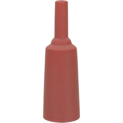 Galact Vaso 26X8X8Cm Cerâmica Vermelho