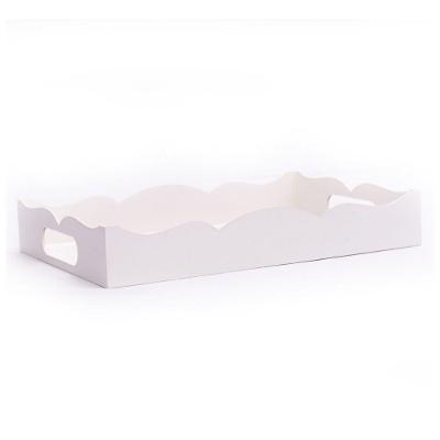 Bandeja Volteada Para Café Da Manhã 100% Mdf (24x15x05) Branco