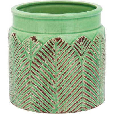 Crispin Vaso 14X14X14Cm Cerâmica Verde