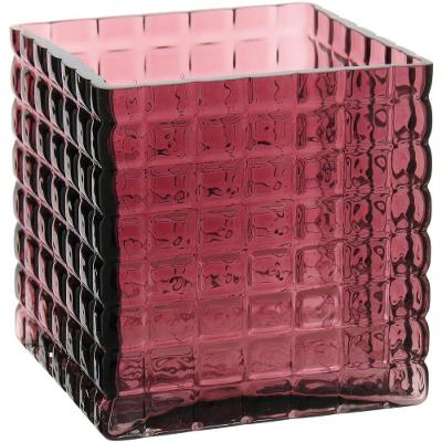Kalil Vaso 13X13X13Cm Vidro Vermelho