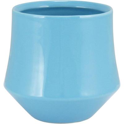 Hover Vaso 12X13X13Cm Cerâmica Azul