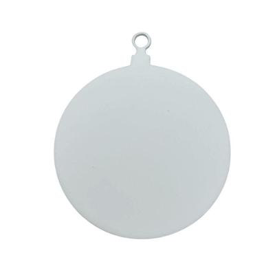 Kit 10 Un. Enfeite Bolinha De Natal Em Mdf (07x06) Branco
