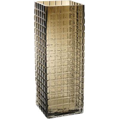 Kalil Vaso 31X11X11Cm Vidro Âmbar