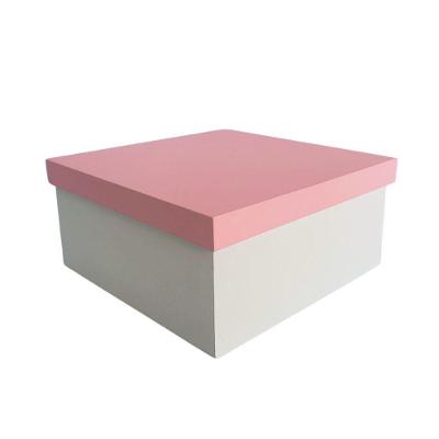 Kit Com 6un De Caixa 100% Mdf (19x19x09) Rosa/branco