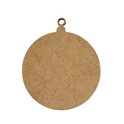 Kit 10 Un. Enfeite Bolinha De Natal Em Mdf (07x06) Mdf Cru