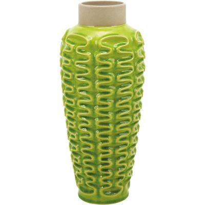 Mangga Vaso 39X17X17Cm Cerâmica Verde