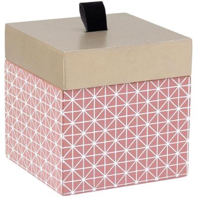 Penélope Caixa Organizadora 12X12X12Cm Madeira Rosa