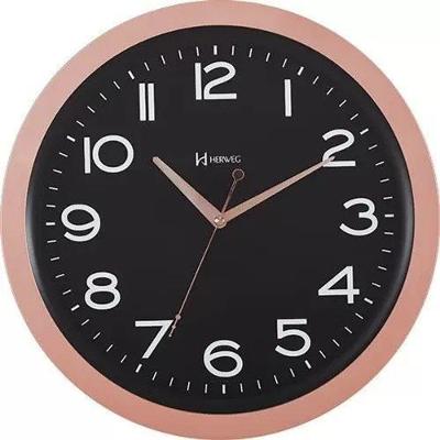 Relógio De Parede Herweg Silencioso Rosê Fosco 6814