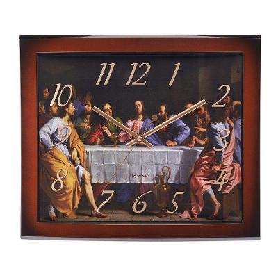 Relógio De Parede Herweg Santa Ceia Marrom 6911