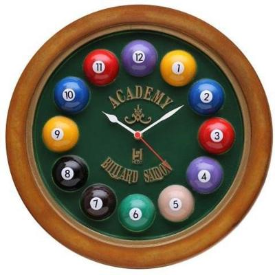 Relógio Decorativo Parede De Fibra - Billiard Verde