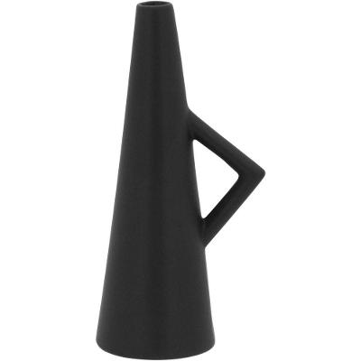 Shape Vaso 20X7X7Cm Cerâmica Preto