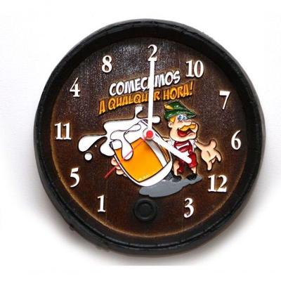 Relógio Barril Decorativo Pequeno - Qualquer Hora