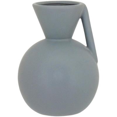 Shape Vaso 17X10X10Cm Cerâmica Cinza