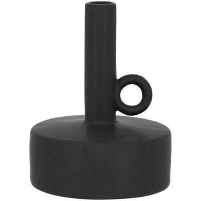 Shape Vaso 18X14X14Cm Cerâmica Preto