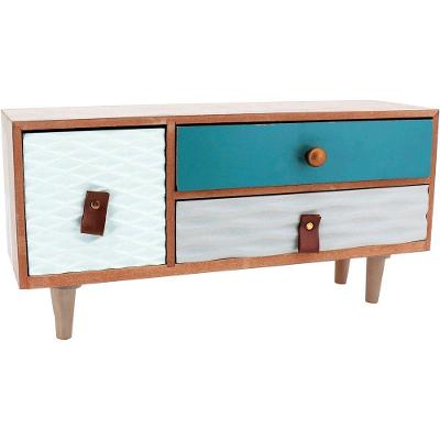Vert Caixa Organizadora 16X33X10Cm Mdf Verde Com Gaveta