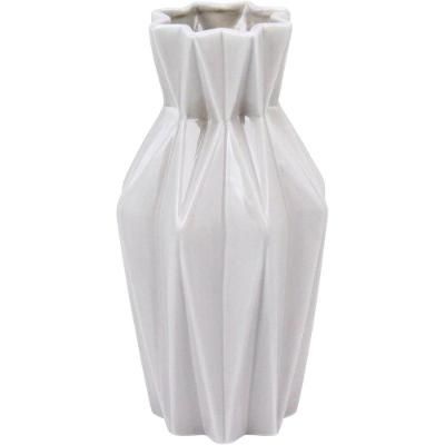 Villani Vaso 23X13X13Cm Cerâmica Cinza