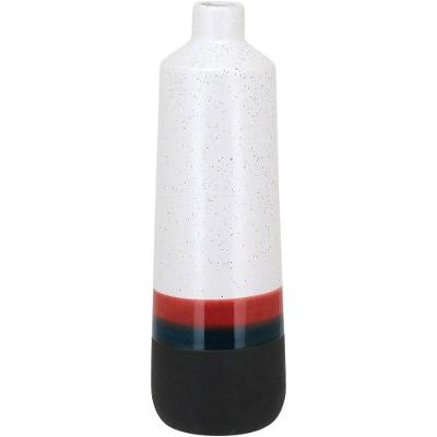 Tilos Garrafa Decorativa 41X13X13Cm Cerâmica Branco