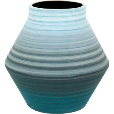 Vaso 16X16X16Cm Cerâmica Azul