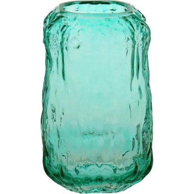 Vaso 22X13X13Cm Vidro Verde