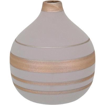 Tongass Vaso 22X19X19Cm Cerâmica Cinza