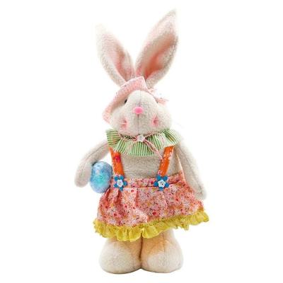 Coelha De Páscoa Decoração Enfeite Coelhinha Tecido 44cm