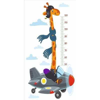Adesivo Girafa Fita Métrica Medir Criança Pediatra Creche Jardim