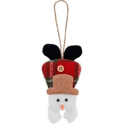 Enfeite árvore Natal Pendente Boneco De Neve 1 Peça 17cm