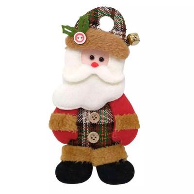 Enfeite árvore Natal Pendente Papai Noel Com Guizo 18cm