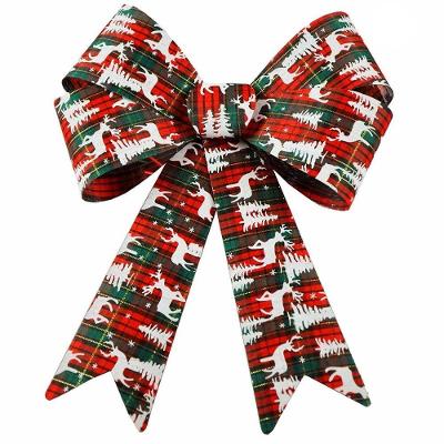 Kit 4 Enfeites árvore Natal Laço Decorado Figuras Natalinas 28,5 Cm