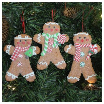 Kit 6 Enfeites Pendente Para árvore De Natal Biscoito Ginger