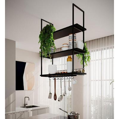 Nicho Industrial Suspenso Denver 80Cm - Preto - Preto