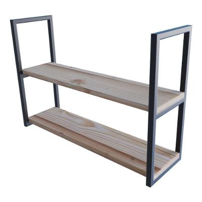 2 Prateleiras Em Ferro Reforçada Para Livro De Teto 100x20cm