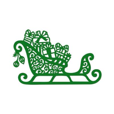 Arte Trenó De Natal 30cmx19cm - Cria Arte Laser Verde