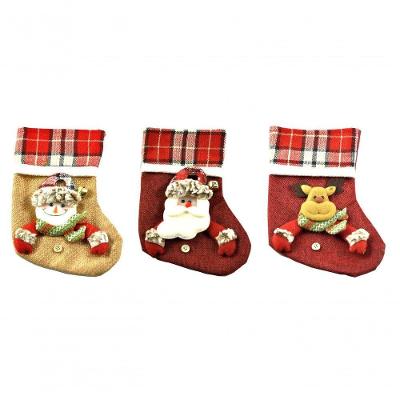 Kit Bota Natal Papai Noel, Boneco Neve Rena Pelúcia 25cm 3pç