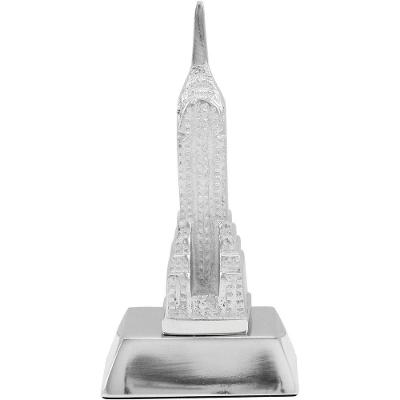 Tourism Adorno 17X9X7Cm Alumínio Prata Empire State