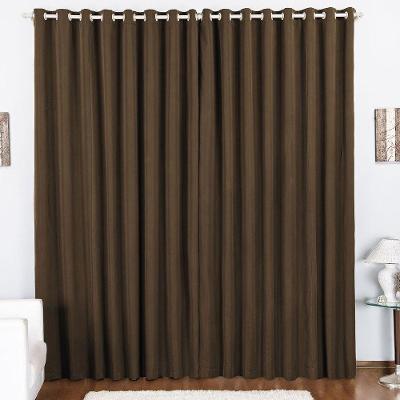 Cortina Duda 2,00M X 1,70M Metros Tabaco Tecido Oxford Para Sala Ou Quarto