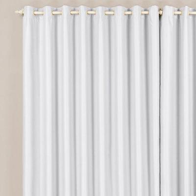 Cortina Tecido Blackout 3,00M X 2,60M Gelo Para Trilho Comum Blecaute Sala Quarto Nova