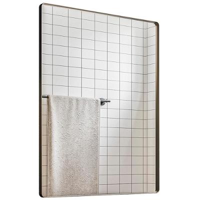 Espelho Decorativo Skkar Retang 92x62 Moldura 25 Cm Preto Dhom Preto