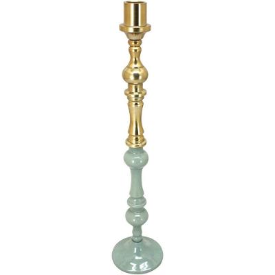 Grambello Castiçal 41X9X9Cm Metal Cinza