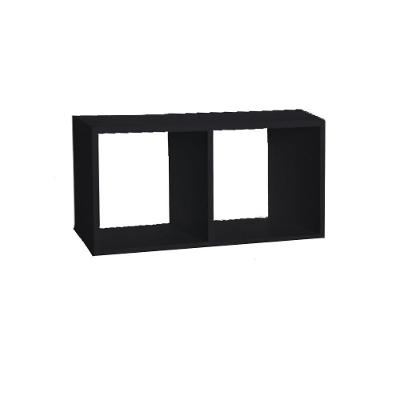 Nicho Duplo 30x15x20 Preto Em Mdf [f031]