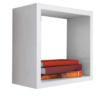 Nicho Decorativo 20x20x20 Cm Branco Em Mdf [f031]