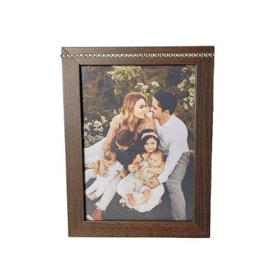 Porta Retrato Em Mdf Com Strass (15x21) Marrom