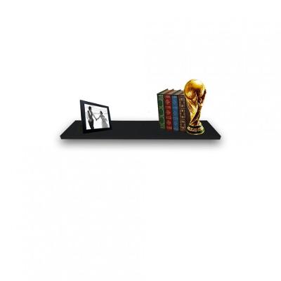 Prateleira Simples Preta 80X20 Cm Com Suporte Em Mdf